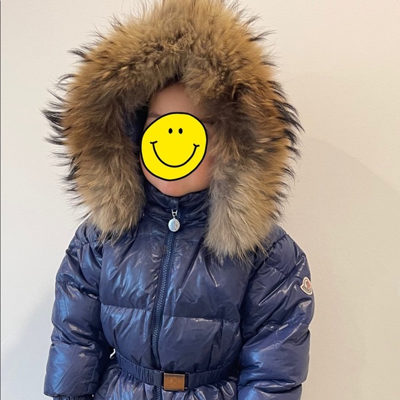 Moncler snowsuit in blue with real fox fur - Picture 10 of 16